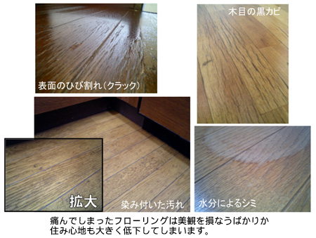 痛んだフロア例